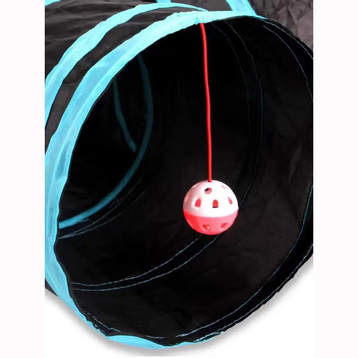 Foldable Cat Play Tunnel – Crinkle Sounds, Star Design & Multi-Pet Friendly