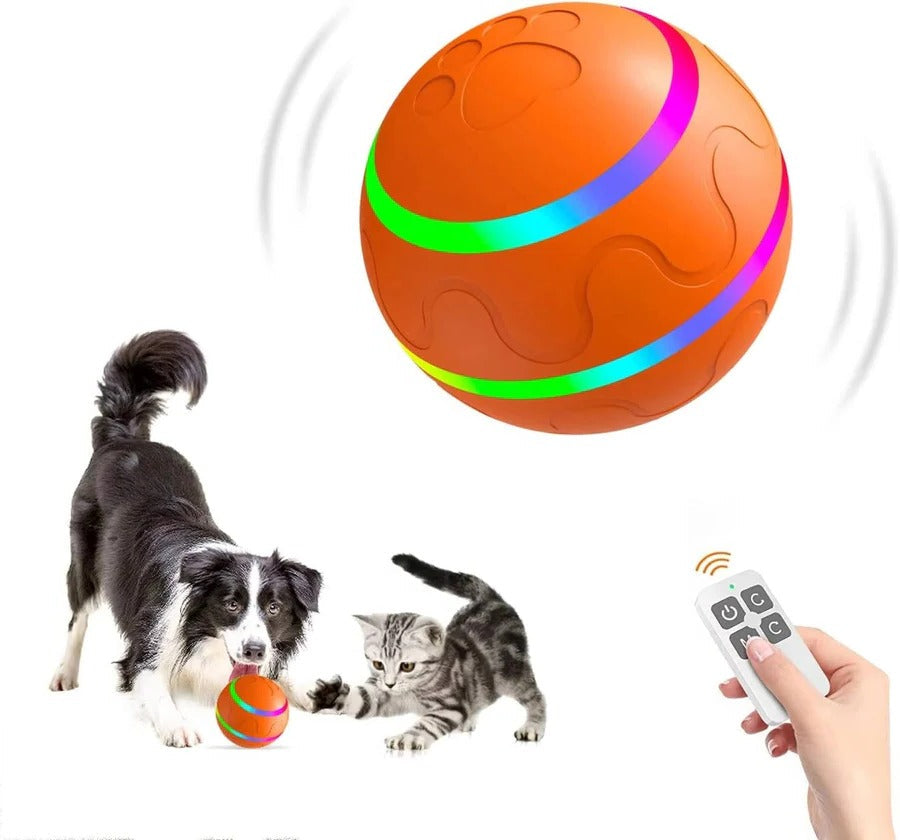 Interactive Motion-Activated Pet Ball – Remote Control, LED Lights & 5–6 Hour Battery