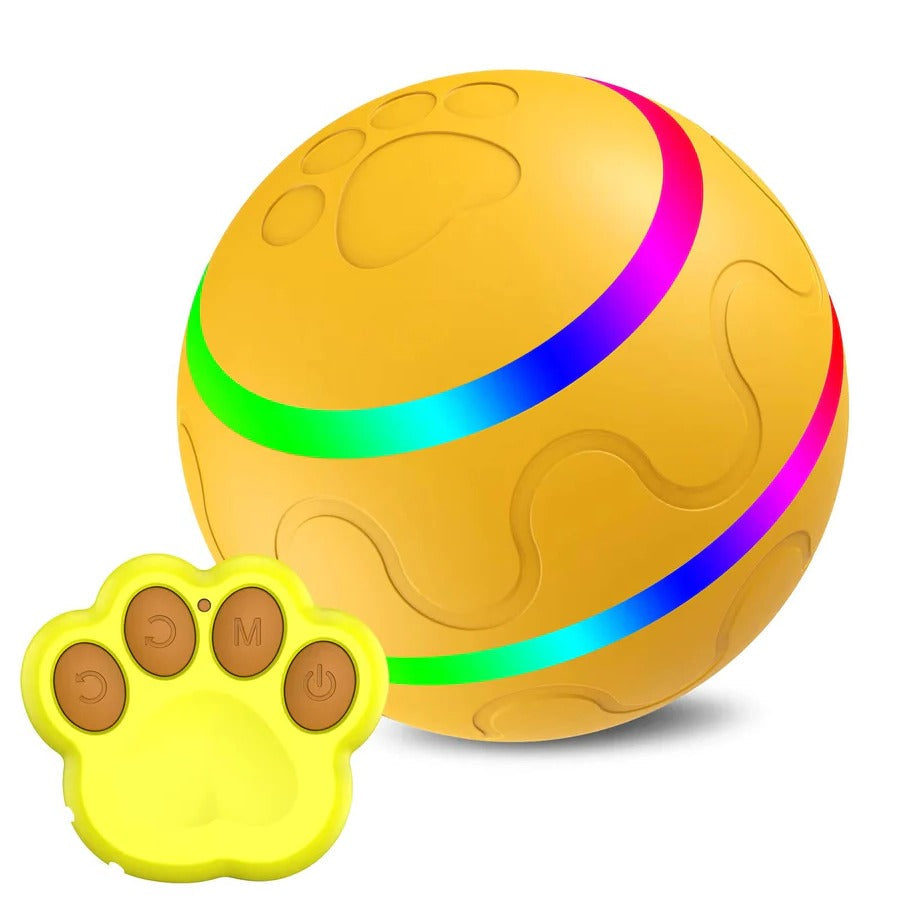 Interactive Motion-Activated Pet Ball – Remote Control, LED Lights & 5–6 Hour Battery