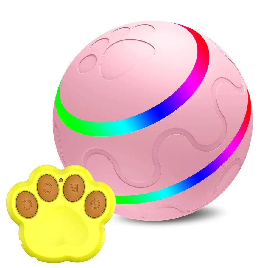Interactive Motion-Activated Pet Ball – Remote Control, LED Lights & 5–6 Hour Battery