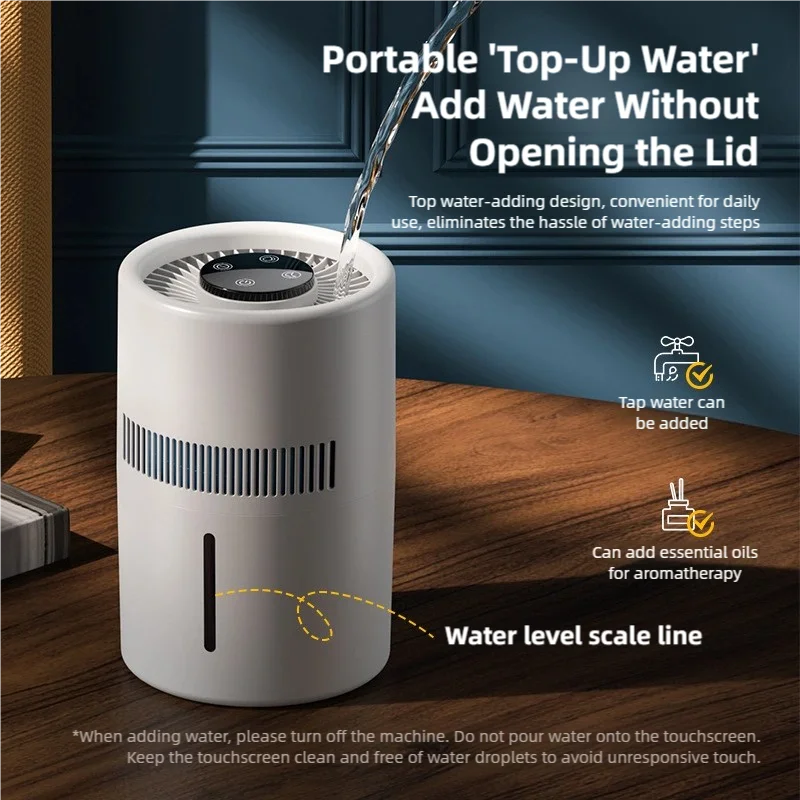 4L Mist-Free Humidifier – HEPA Filter, Quiet Operation for Bedrooms, Nurseries & Pet Spaces