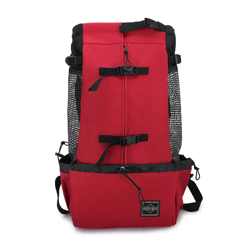 Dog Backpack Carrier – Ergonomic & Breathable with Built-In Safety Harness