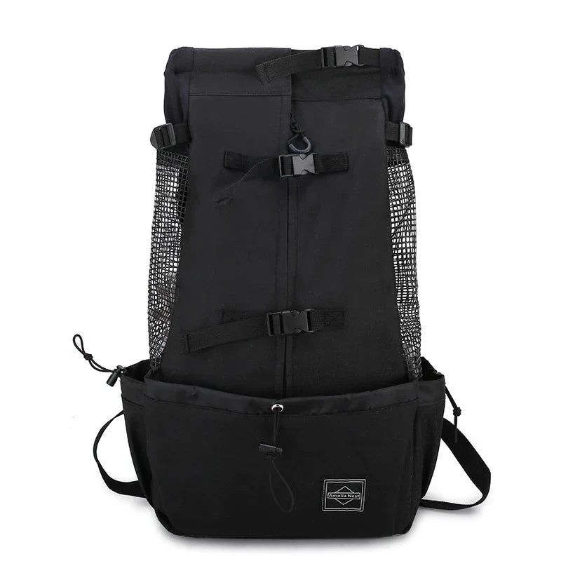 Dog Backpack Carrier – Ergonomic & Breathable with Built-In Safety Harness