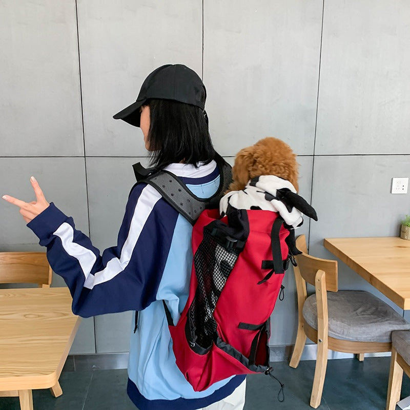 Dog Backpack Carrier – Ergonomic & Breathable with Built-In Safety Harness