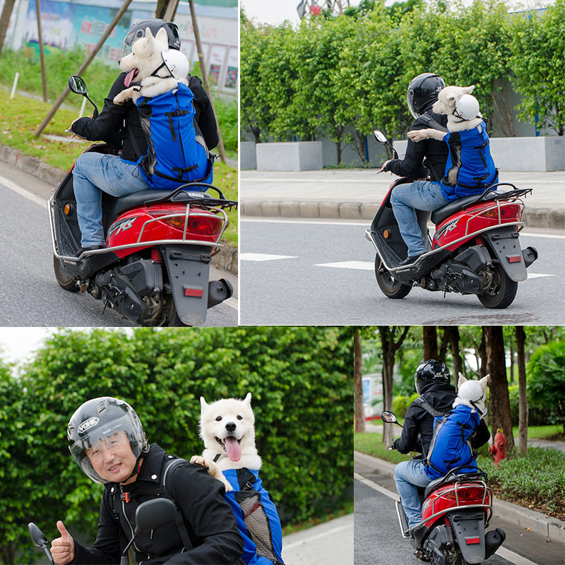 Dog Backpack Carrier – Ergonomic & Breathable with Built-In Safety Harness