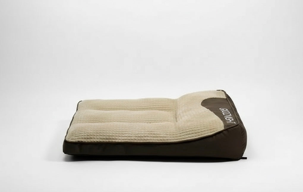Orthopedic Dog Bed | Plush Polyester | XL, XXL & 3XL | Hand Washable | Brown & Grey