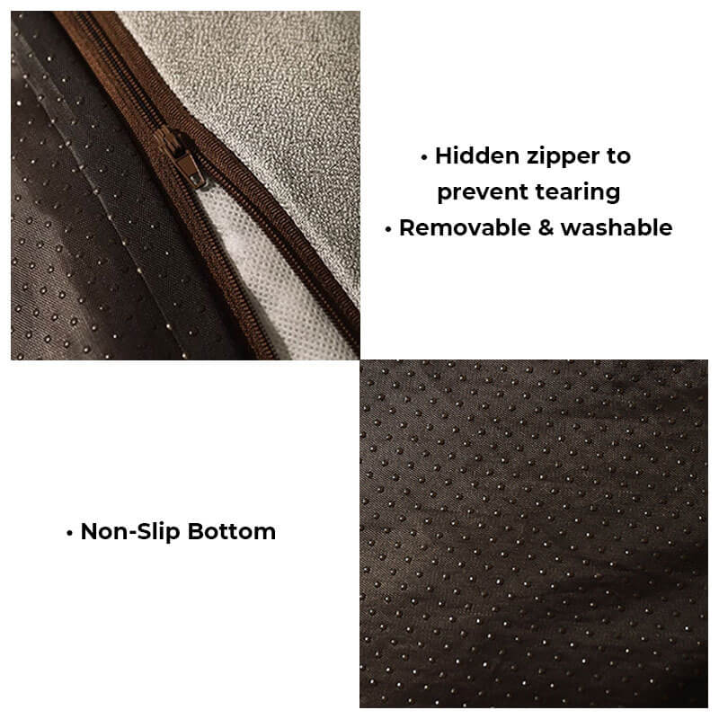 Orthopedic Dog Bed | Plush Polyester | XL, XXL & 3XL | Hand Washable | Brown & Grey