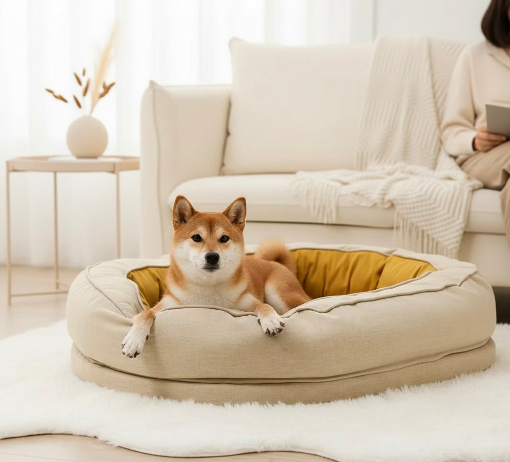 Orthopedic Dog Bed | Removable Washable Cover | Water-Resistant | Medium & Large | 6 Colors
