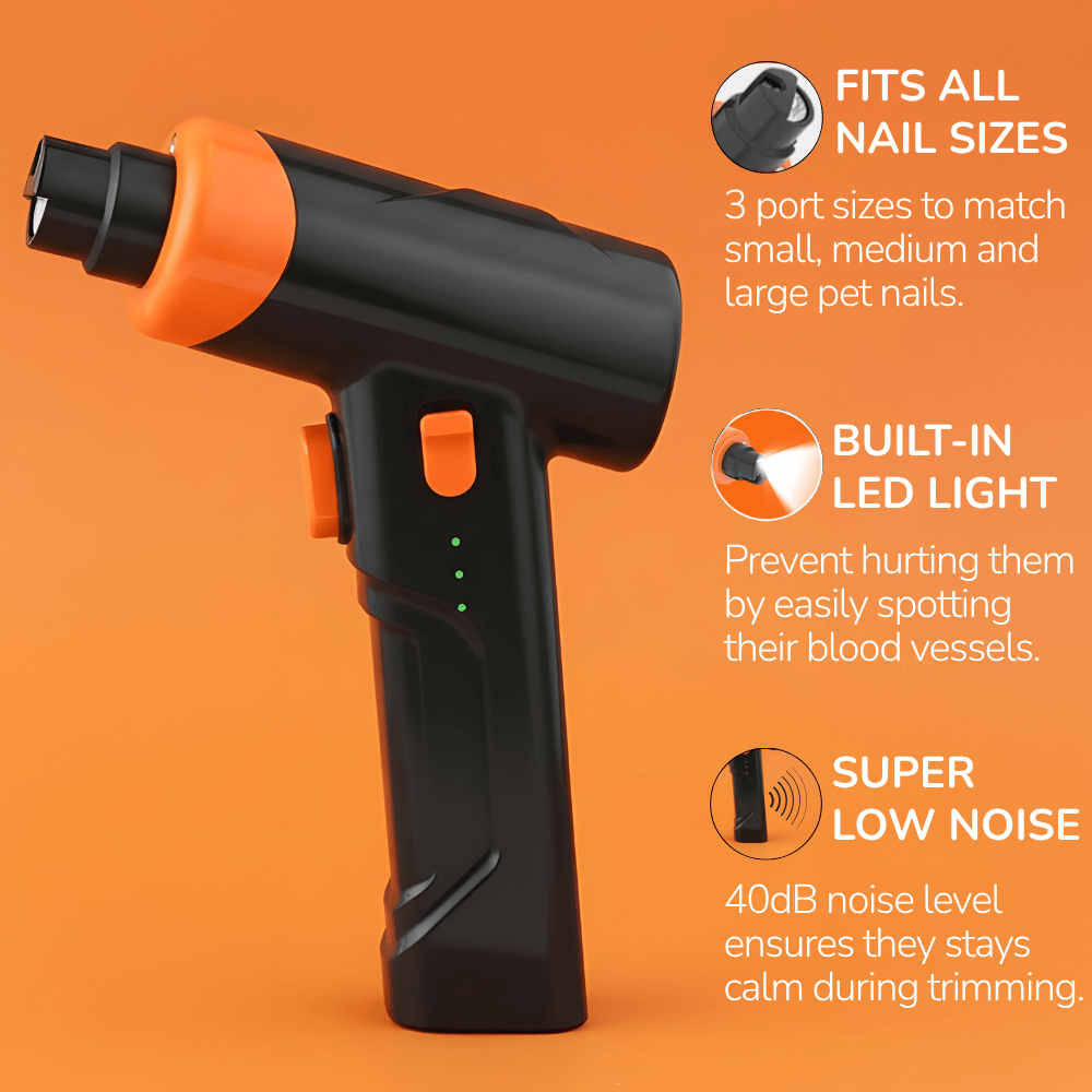 Paw Perfect | Dog Nail Grinder with LED Light & Adjustable Speed | Pain-Free Trimming for Stress-Free Grooming
