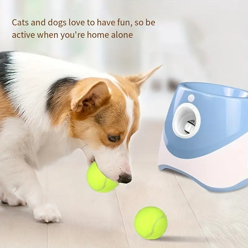 Automatic Ball Launcher for Dogs – 3 Distance Settings & 6 Balls Included