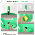 Automatic Ball Launcher for Dogs – 3 Distance Settings & 6 Balls Included