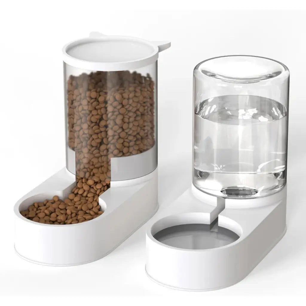 2-in-1 Gravity Pet Feeder & Water Dispenser – No Electricity, Food-Grade PP Plastic
