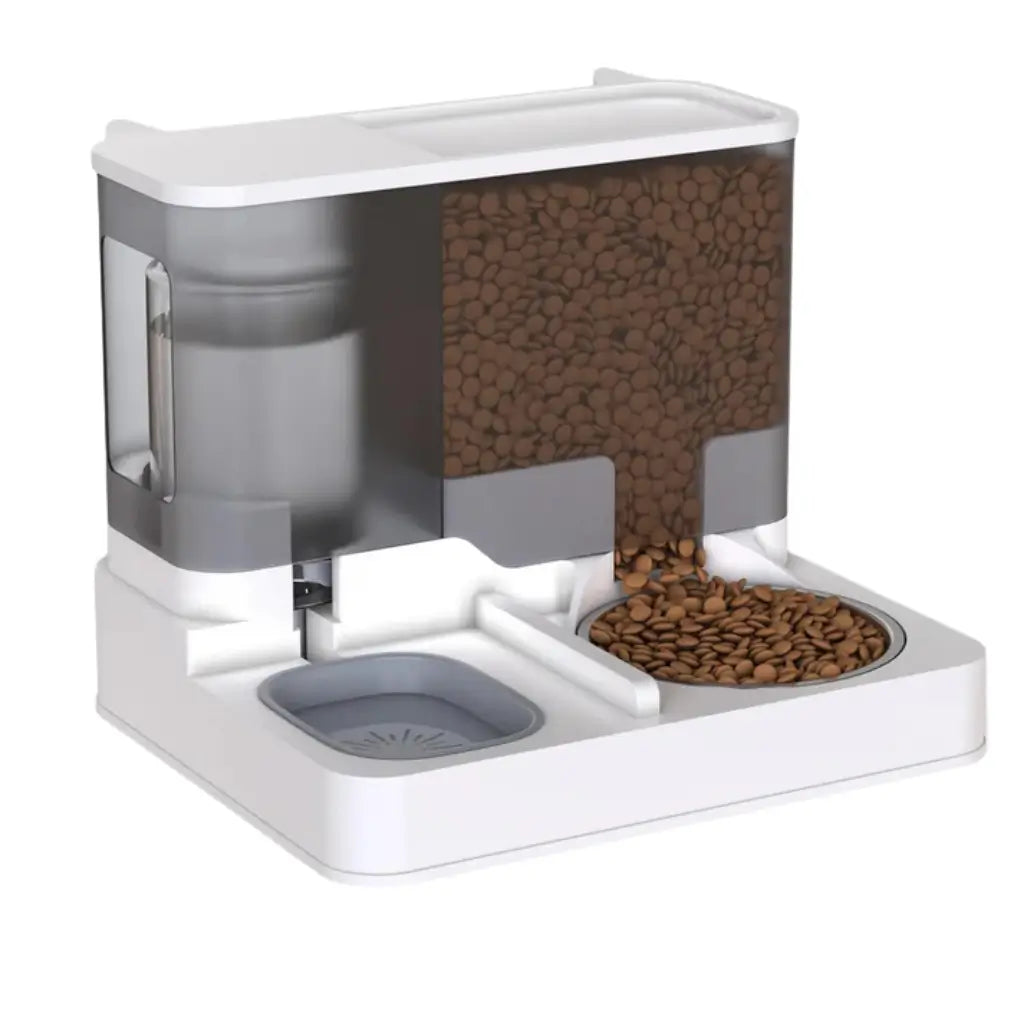 2-in-1 Gravity Pet Feeder & Water Dispenser – No Electricity, Food-Grade PP Plastic