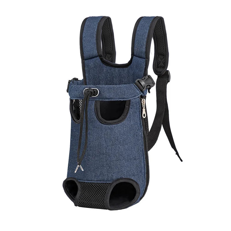 Legs-Out Pet Carrier Backpack – Adjustable, Breathable Mesh & Internal Safety Leash
