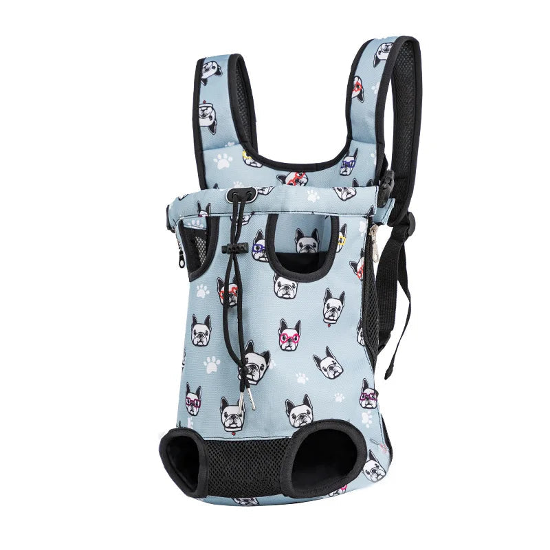 Legs-Out Pet Carrier Backpack – Adjustable, Breathable Mesh & Internal Safety Leash