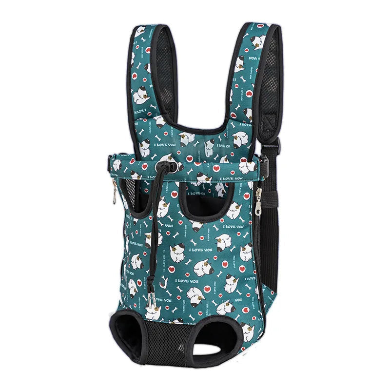 Legs-Out Pet Carrier Backpack – Adjustable, Breathable Mesh & Internal Safety Leash