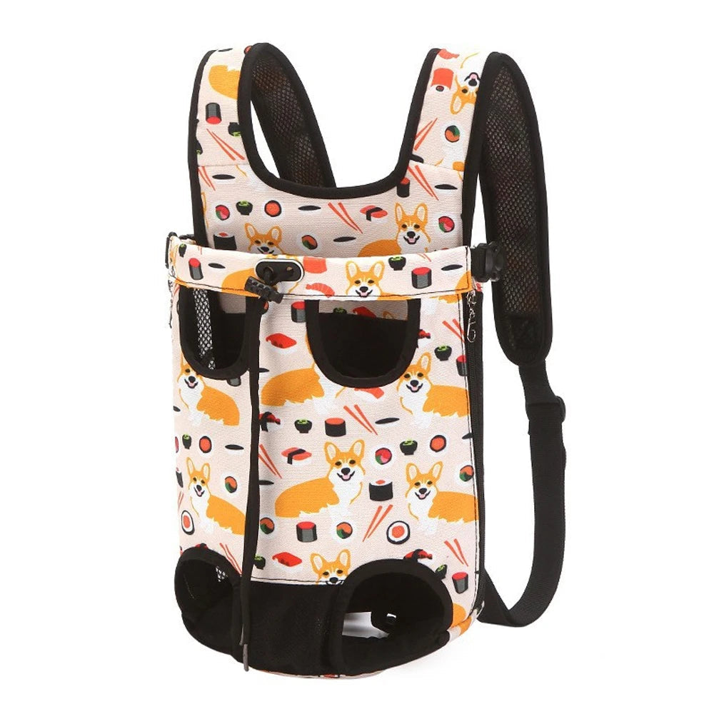 Legs-Out Pet Carrier Backpack – Adjustable, Breathable Mesh & Internal Safety Leash