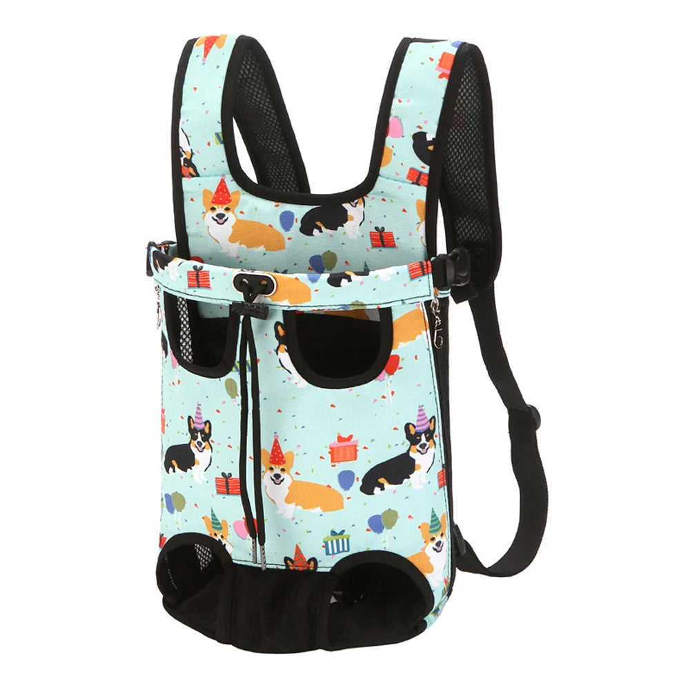 Legs-Out Pet Carrier Backpack – Adjustable, Breathable Mesh & Internal Safety Leash