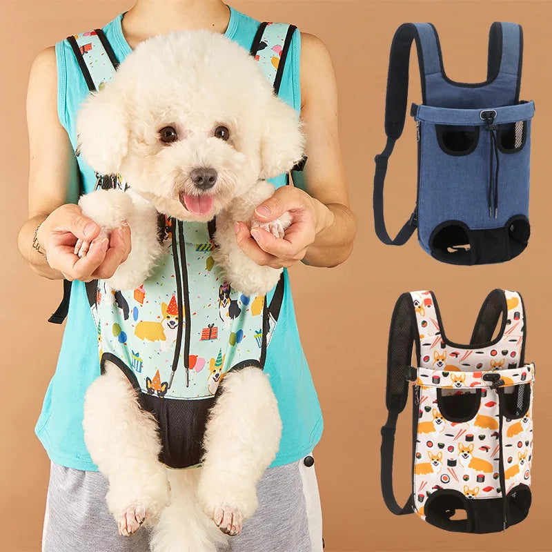 Legs-Out Pet Carrier Backpack – Adjustable, Breathable Mesh & Internal Safety Leash