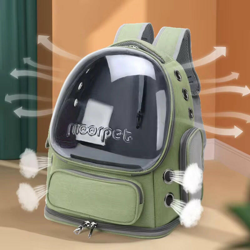 Pet Carrier Backpack – Bubble Window, Ventilation & Ergonomic Padded Straps
