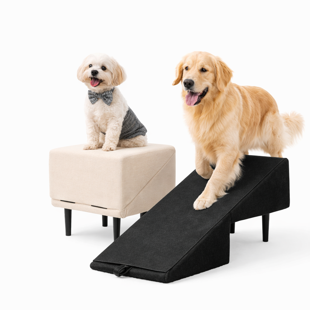 Pet Steps | 2-in-1 Dog Ramp for Bed & Car with Non-Slip Surface | Versatile Mobility Solution for Small Pets