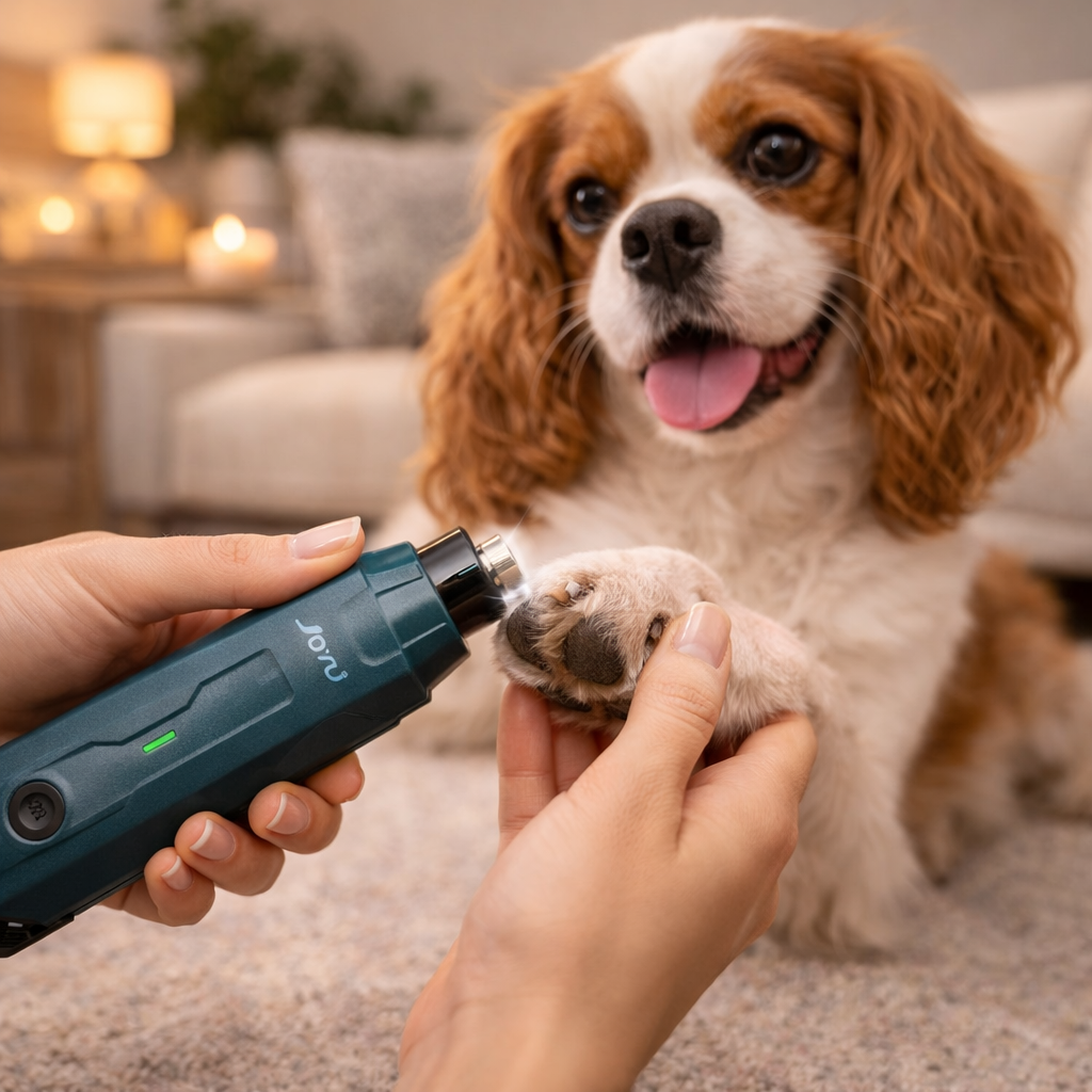 Dog Nail Grinder – 6-Speed Settings, Dual LED & USB Rechargeable