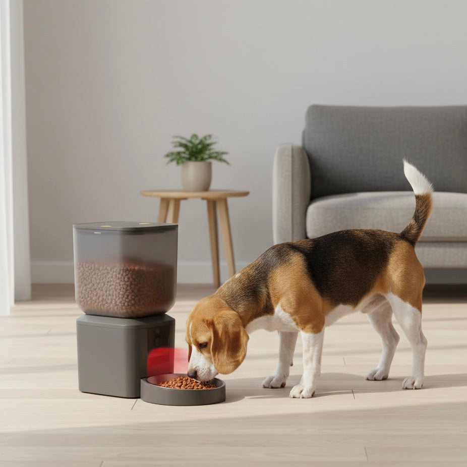 Smart Automatic Pet Feeder with Camera & Two-Way Audio | 8L | 6 Meals | Stainless Steel Bowl