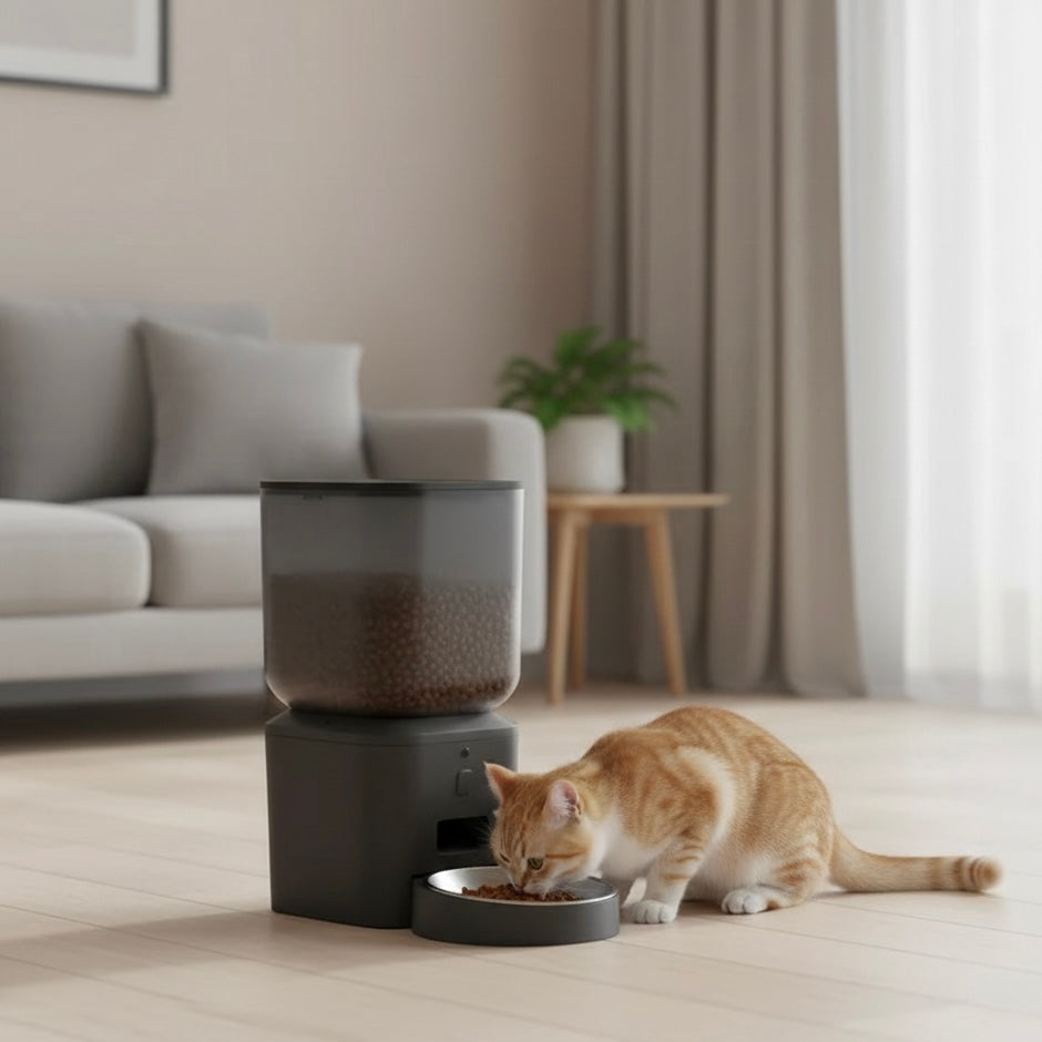 Smart Automatic Pet Feeder with Camera & Two-Way Audio | 8L | 6 Meals | Stainless Steel Bowl
