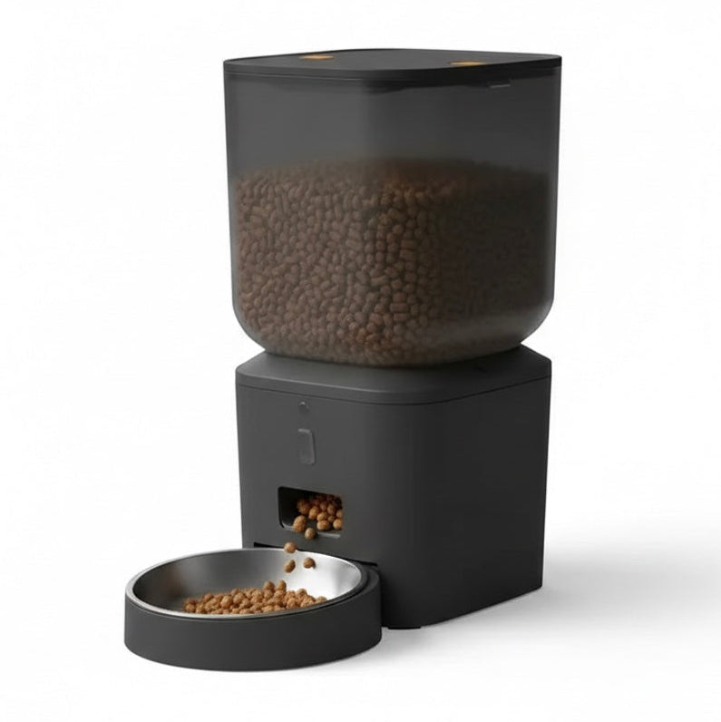 Smart Automatic Pet Feeder with Camera & Two-Way Audio | 8L | 6 Meals | Stainless Steel Bowl