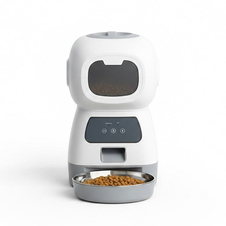 Smart Automatic Pet Feeder with Voice Recording | Programmable Meal Schedule | Dogs & Cats