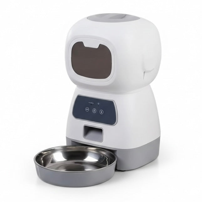 Smart Automatic Pet Feeder with Voice Recording | Programmable Meal Schedule | Dogs & Cats
