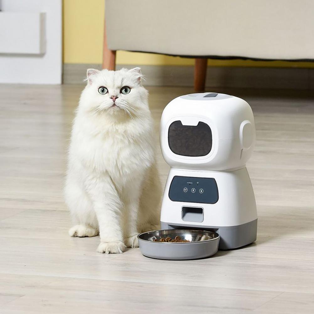 Smart Automatic Pet Feeder with Voice Recording | Programmable Meal Schedule | Dogs & Cats