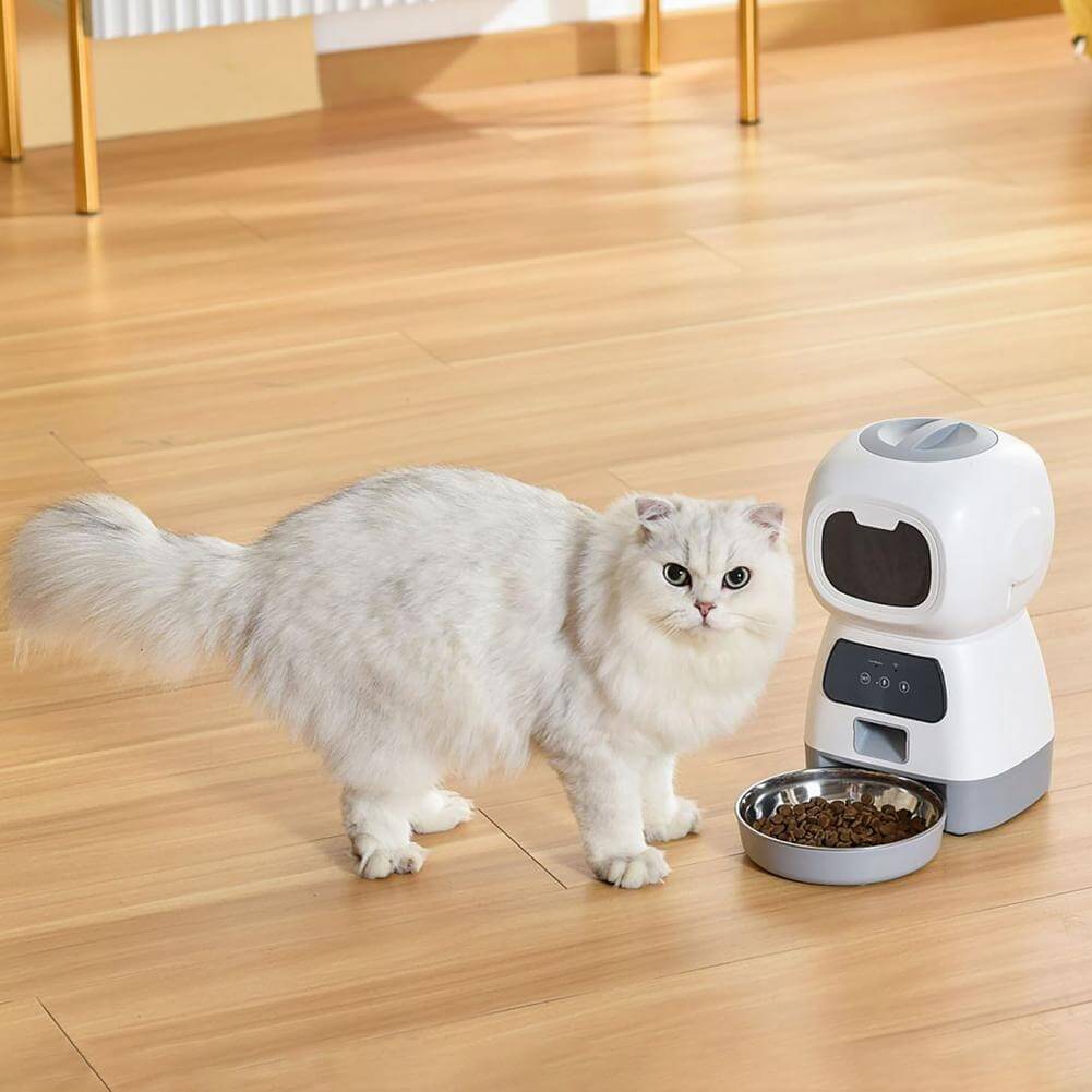 Smart Automatic Pet Feeder with Voice Recording | Programmable Meal Schedule | Dogs & Cats