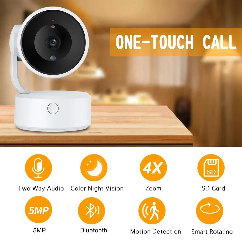 5MP Pet Camera – 360° Pan, Two-Way Audio & Motion Tracking