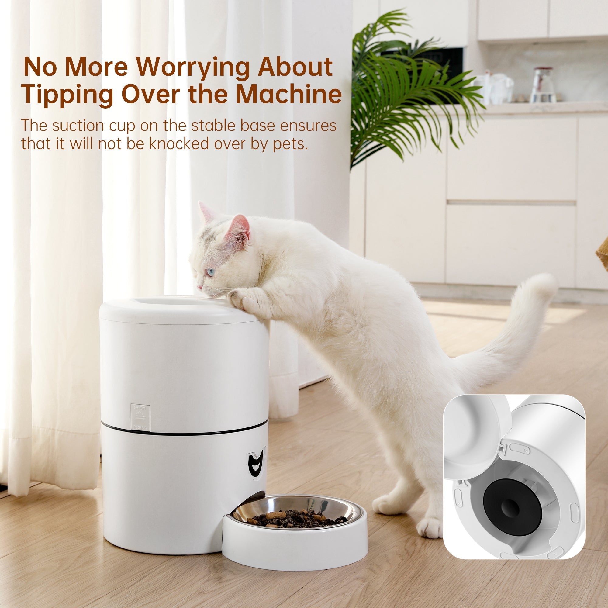 4L Automatic Pet Feeder – App-Controlled with Scheduling & Battery Backup