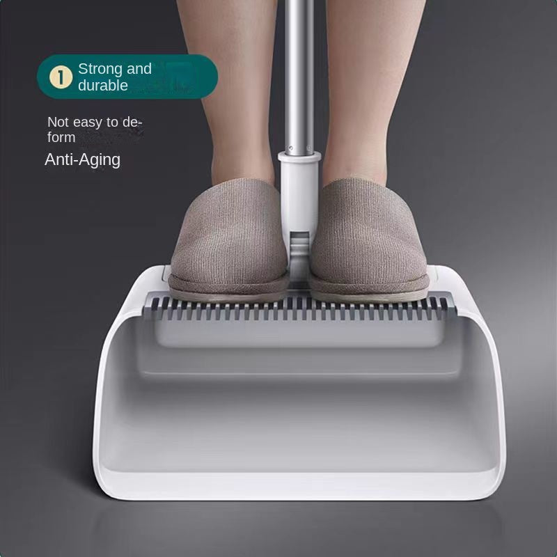 Broom & Dustpan Set with Built-In Hair Comb – Ergonomic & Space-Saving