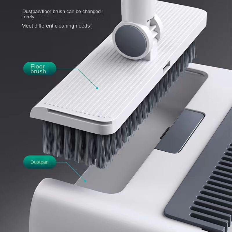 Broom & Dustpan Set with Built-In Hair Comb – Ergonomic & Space-Saving