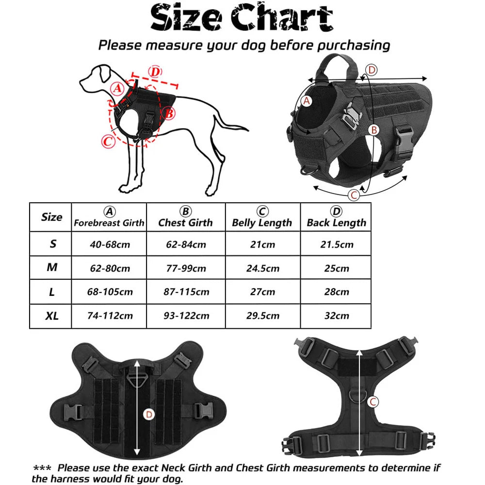 AlphaPaw | Tactical Dog Harness – Durable Vest with Handle