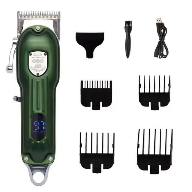 Dog Grooming Kit – 7000 RPM Cordless Clipper with All-Metal Body & 4 Guide Combs