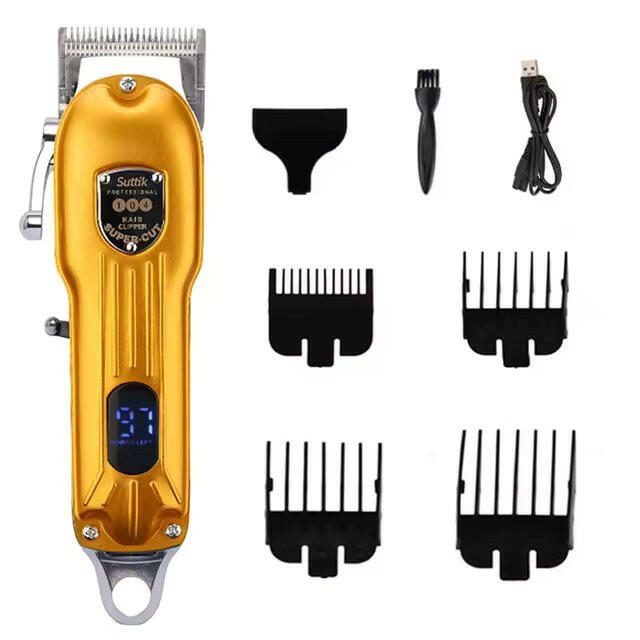 Dog Grooming Kit – 7000 RPM Cordless Clipper with All-Metal Body & 4 Guide Combs