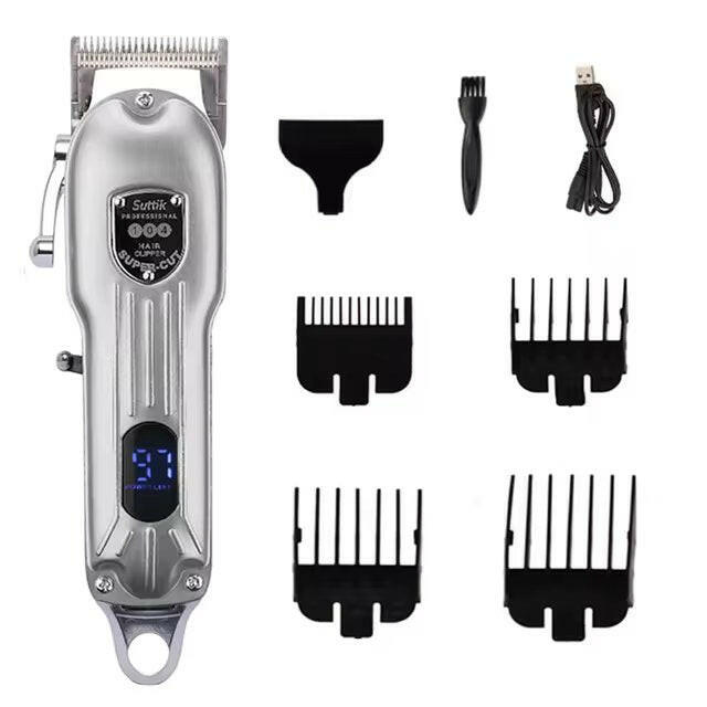 Dog Grooming Kit – 7000 RPM Cordless Clipper with All-Metal Body & 4 Guide Combs