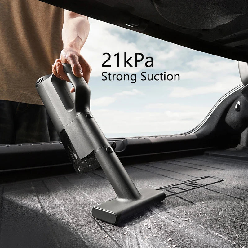 Wireless Car Vacuum Cleaner – 21kPa Suction Power, Cordless Design for Car, Home & Pet Hair Cleanup