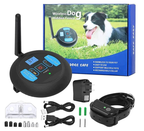 Wireless Dog Fence System – Adjustable 1650ft Range & Portable Design